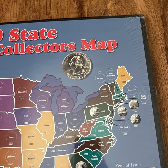 50 State Quarter Collectors Map - Picture 4 of 7